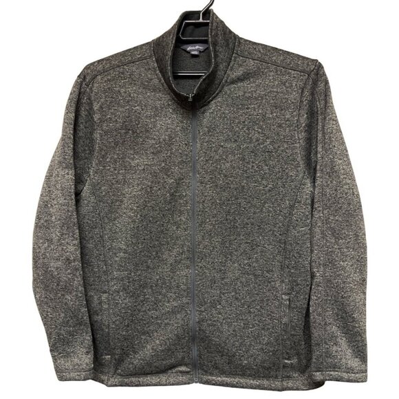 Eddie Bauer Women's Grey Full Zip Fleece Long Sleeve Jacket XXL Outdoors Pockets - Picture 1 of 9